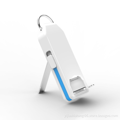 Custom Logo  Multi-function Cell Phone Stand Holder 3 in 1 Usb Charger Data Cable With Keychain